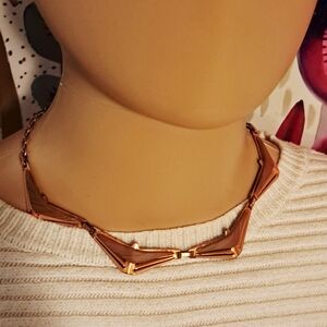 Matisse Brown And Copper Geometric Necklace